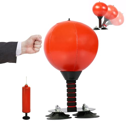 Proberos Desktop Punching Bag, MMA Boxing Reflex Ball, Stress Buster with 154lbs Suction Cup for Office Table and Counters, Punching Ball, Desk Boxing Punch Ball, Funny Toys for Boy Proberos Desktop Punching Bag, MMA Boxing Reflex Ball, Stress Buster with 154lbs Suction Cup for Office Table and Counters, Punching Ball, Desk Boxing Punch Ball, Funny Toys for Boy